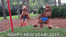 Happy New Year2019 Dogs GIF - Happy New Year2019 Dogs Swinging GIFs