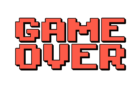 Game Over Sticker - Game Over Game Over Stickers