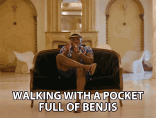 Walking With A Pocket Full Of Benjis Rich GIF - Walking With A Pocket Full Of Benjis Rich Stacks GIFs