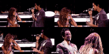 a man and a woman singing on a stage with the words gifs of xtn visible