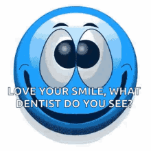 emoji smile love your smile what dentist do you see blue emoji