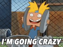 Im Going Crazy Hey Arnold GIF - Im Going Crazy Hey Arnold Trash Can Lid GIFs