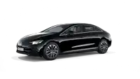 a black car with the word mercedes on the front