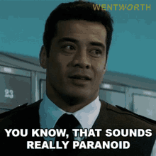 You Know That Sounds Really Paranoid Will Jackson GIF - You Know That Sounds Really Paranoid Will Jackson S2e3 GIFs