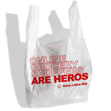 online grocery shoppers are heros online grocery shoppers are heroes instacart amazon shopping bag