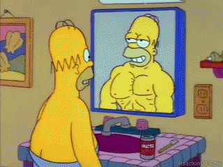 Homer Dream GIF - Homer Dream Muscle - Discover & Share GIFs