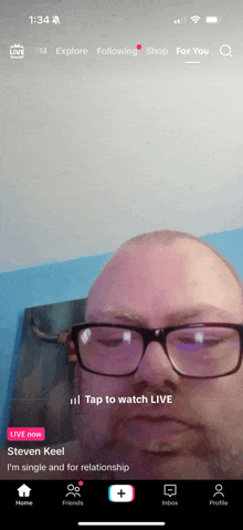 a screenshot of steven keel 's live stream on tiktok