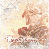 a picture of a girl with the words " raveh de snake " on the bottom
