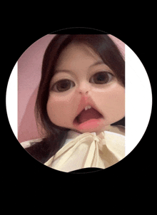 a picture of a baby making a cartoon face