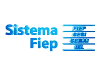 a blue logo for sistema fiep with a white background