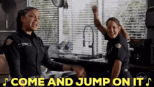 Station 19 Come And Jump On It GIF - Station 19 Come And Jump On It Andy Herrera GIFs