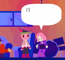 a cartoon character with a speech bubble that says i 'm on it