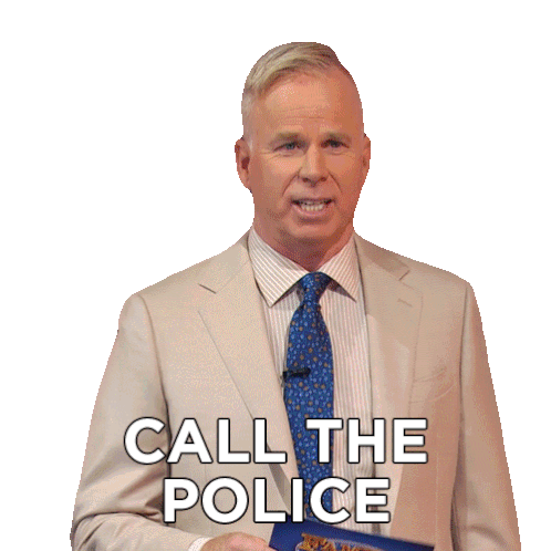Call The Police Gerry Dee Sticker - Call The Police Gerry Dee Family Feud Canada Stickers