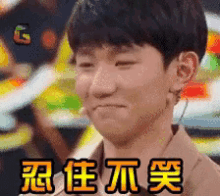 忍住不笑 憋笑 王源 GIF - Try Not To Laugh Wang Yuan Tfboys GIFs