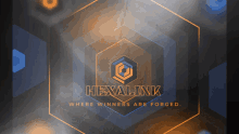 hexalink where winners are forged is displayed on a black background