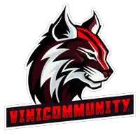 a logo with a cat and the words vini community on it
