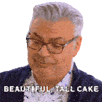 Beautiful Tall Cake Bruno Feldeisen Sticker - Beautiful Tall Cake Bruno Feldeisen The Great Canadian Baking Show Stickers