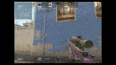 a video game screen shows a sniper aiming at someone with the number 100 on the bottom right