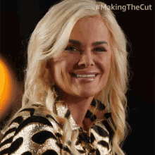 a close up of a woman 's face with the hashtag #making thecut