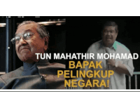 a picture of a man with the words tun mahathir mohamad