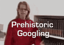 Prehistoric Googling Encyclopedia GIF