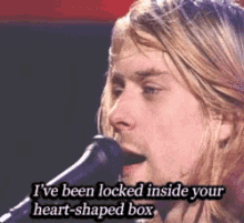 Kurt Cobain Heart Shaped Box GIF - Kurt Cobain Heart Shaped Box Love GIFs