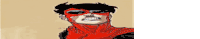 a cartoon of a man wearing a red mask and sunglasses