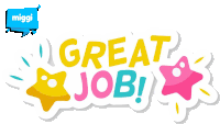Miggi Great Job Sticker - Miggi Great Job Stickers