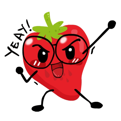 Strawberry Red Sticker - Strawberry Red Fruit - Discover & Share GIFs