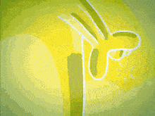 a cartoon drawing of a person 's shoulder with a yellow background