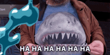 Ha Ha Ha Ha Ha Ha Burkeblack GIF - Ha Ha Ha Ha Ha Ha Burkeblack Shark Shirt GIFs