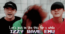 Lets Just Be Like This For A While Izzy Rave Emu GIF - Lets Just Be Like This For A While Izzy Rave Emu Headbang GIFs