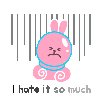 Pink Rabbit Sticker - Pink Rabbit Hated Stickers