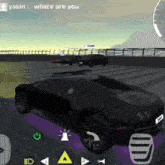 a screenshot of a video game with yasin where are you on the bottom