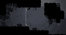 a black and white video game with a spider web hanging from the ceiling