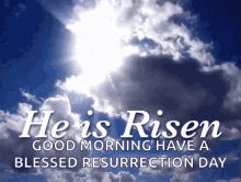 he is risen jesus christ resurrection catholic sky