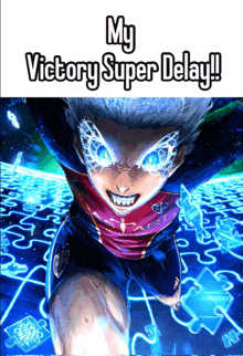 a poster of a soccer player that says my victory super delay !!