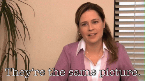 Theyre The Same Picture The Office GIF - Theyre The Same Picture The Office Pam - Discover & Share GIFs