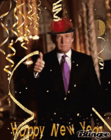 Happy New Year Thumbs Up GIF