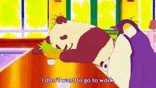 Panda I Dont Wanna Go To Work GIF - Panda I Dont Wanna Go To Work Mornings Be Like GIFs