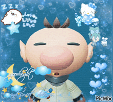 a picture of a cartoon character with the words goodnight and sweet dreams