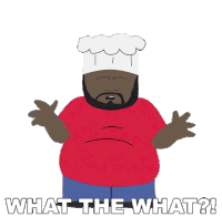 What The What Jerome Chef Mcelroy Sticker - What The What Jerome Chef Mcelroy South Park Stickers