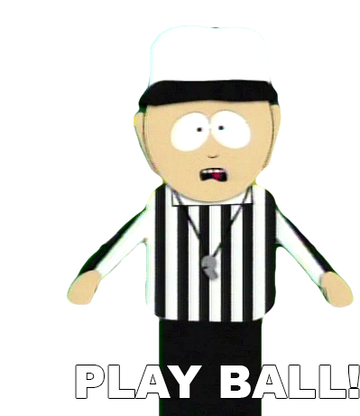 Play Ball Referee Sticker - Play Ball Referee South Park Stickers