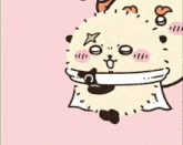 a cartoon drawing of a rabbit with a star on its face