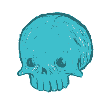 Skull Blue GIF