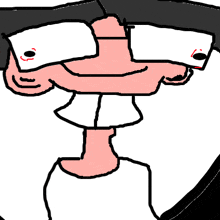 a cartoon drawing of a man 's face with a beard