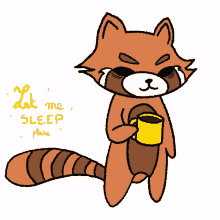 red panda panda roux let me sleep sleep coffee
