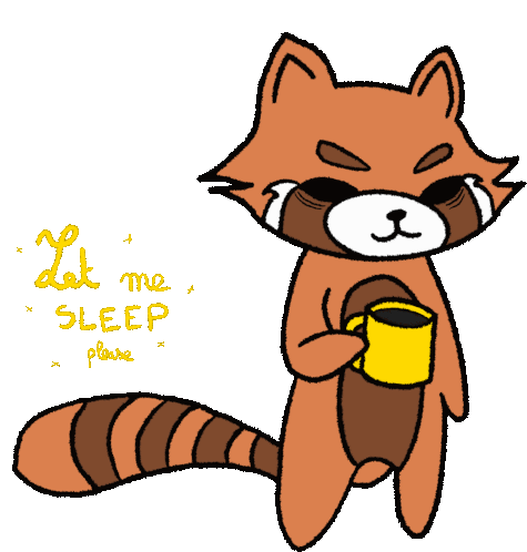 Red Panda Panda Roux Sticker - Red Panda Panda Roux Let Me Sleep Stickers