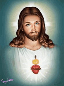 jesus god tony lopez cross heart
