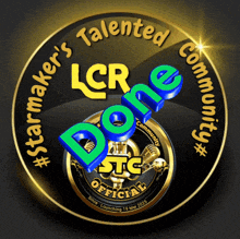 a logo that says lcr done stc on it